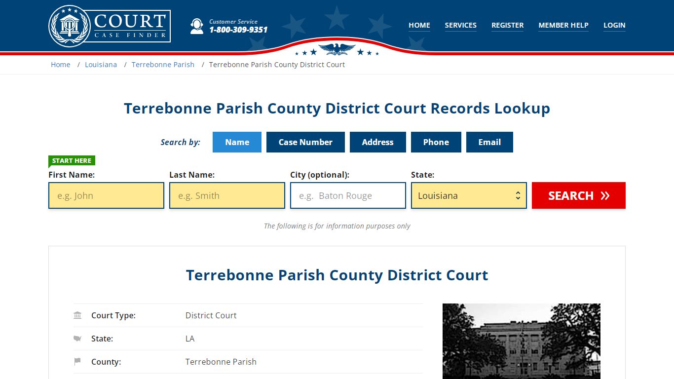 Terrebonne Parish County District Court Records Lookup